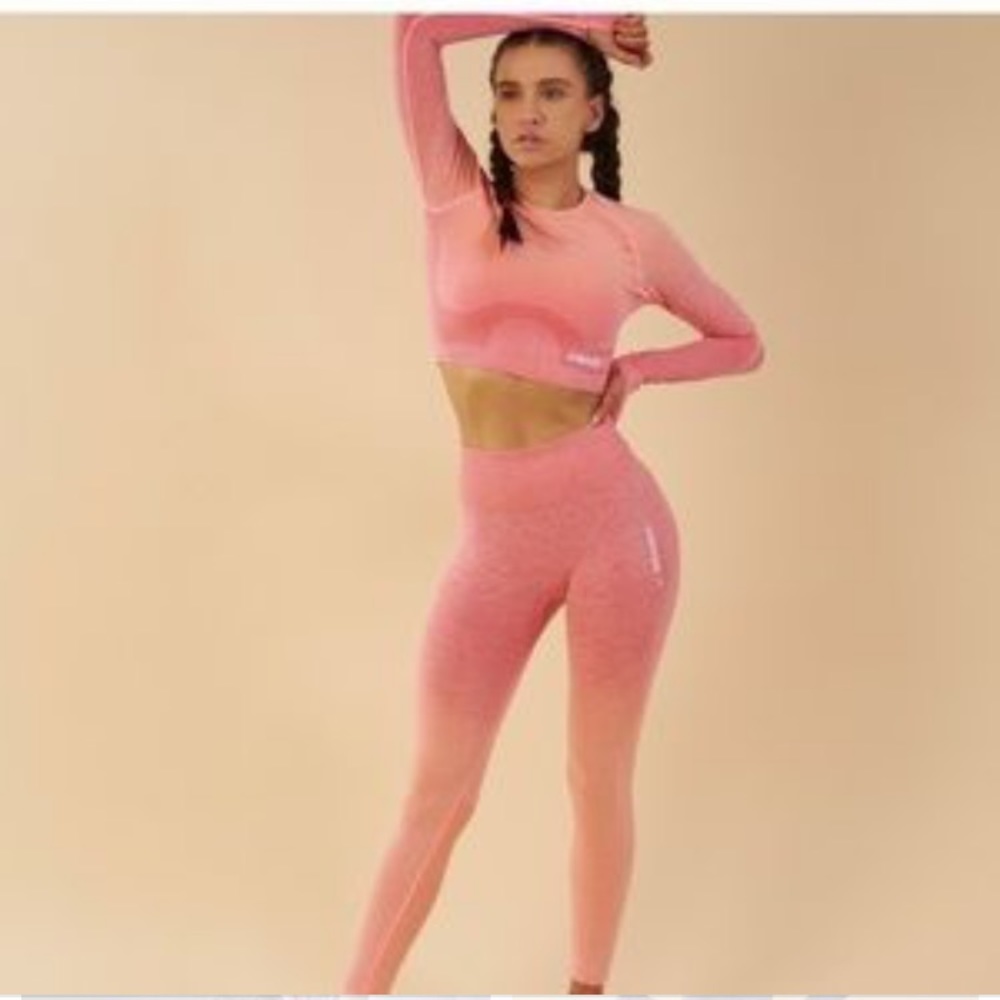 GYMSHARK PEACH OMBRE SET